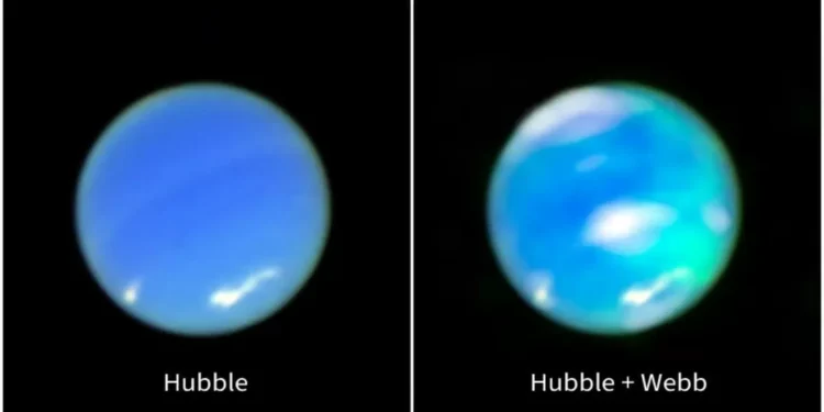 James Webb Telescope Captures Neptune’s Auroras in Stunning Detail