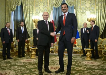 Qatari emir discusses Mideast issues with Putin during Moscow trip
