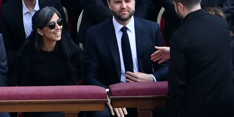 Zelenskyy meets Vance in Rome amid record Russian drone barrage