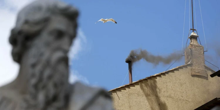 Second black smoke confirms conclave for new pope to continue