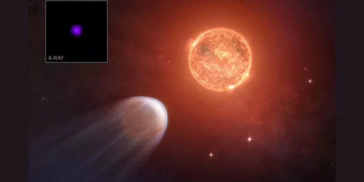 Young Exoplanet Spotted Shedding Atmosphere Under Stellar Radiation
