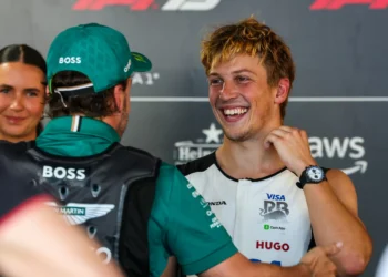 Fernando Alonso and Liam Lawson Share a Laugh After Rivalry Ends