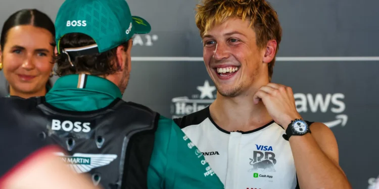 Fernando Alonso and Liam Lawson Share a Laugh After Rivalry Ends