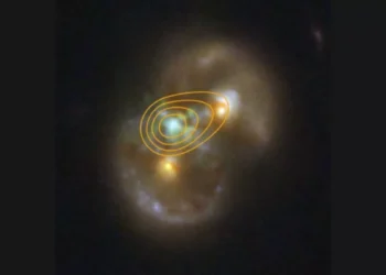 JWST Finds Black Hole Between Galaxy Cores, Hinting at Rare Direct Collapse Birth