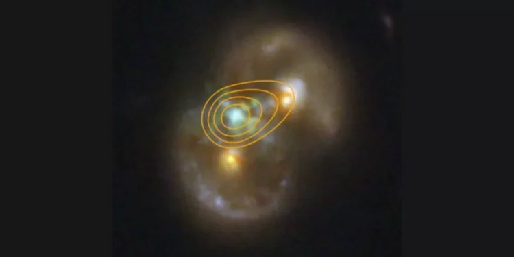 JWST Finds Black Hole Between Galaxy Cores, Hinting at Rare Direct Collapse Birth