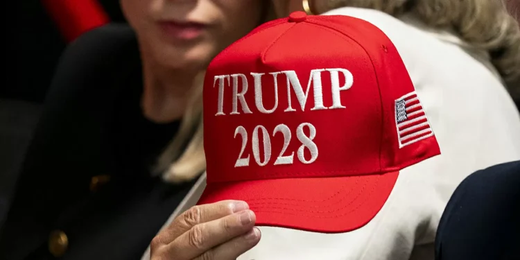 Trump posts AI video throwing ‘Trump 2028’ hat at Jeffries