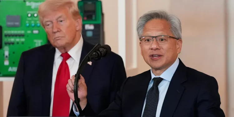 Nvidia CEO praises Trump, policies at ‘Super Bowl of AI’