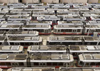 Video appears to show train driver asleep at controls as passengers scream