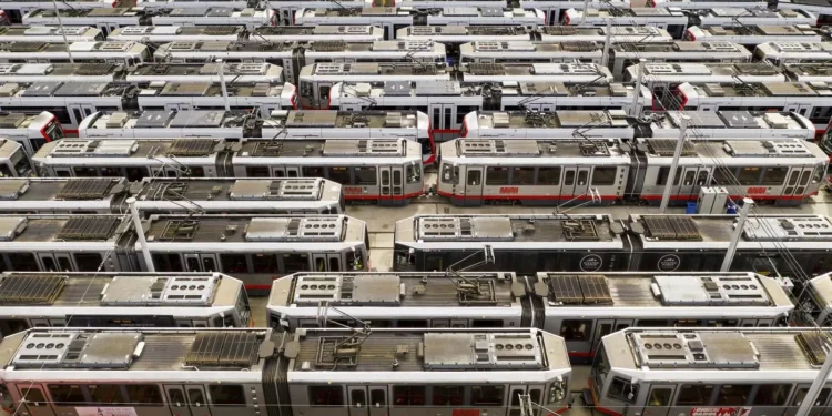 Video appears to show train driver asleep at controls as passengers scream