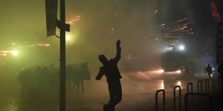 In Photos: Protesters Clash With Police Near Milan Winter Olympics Site